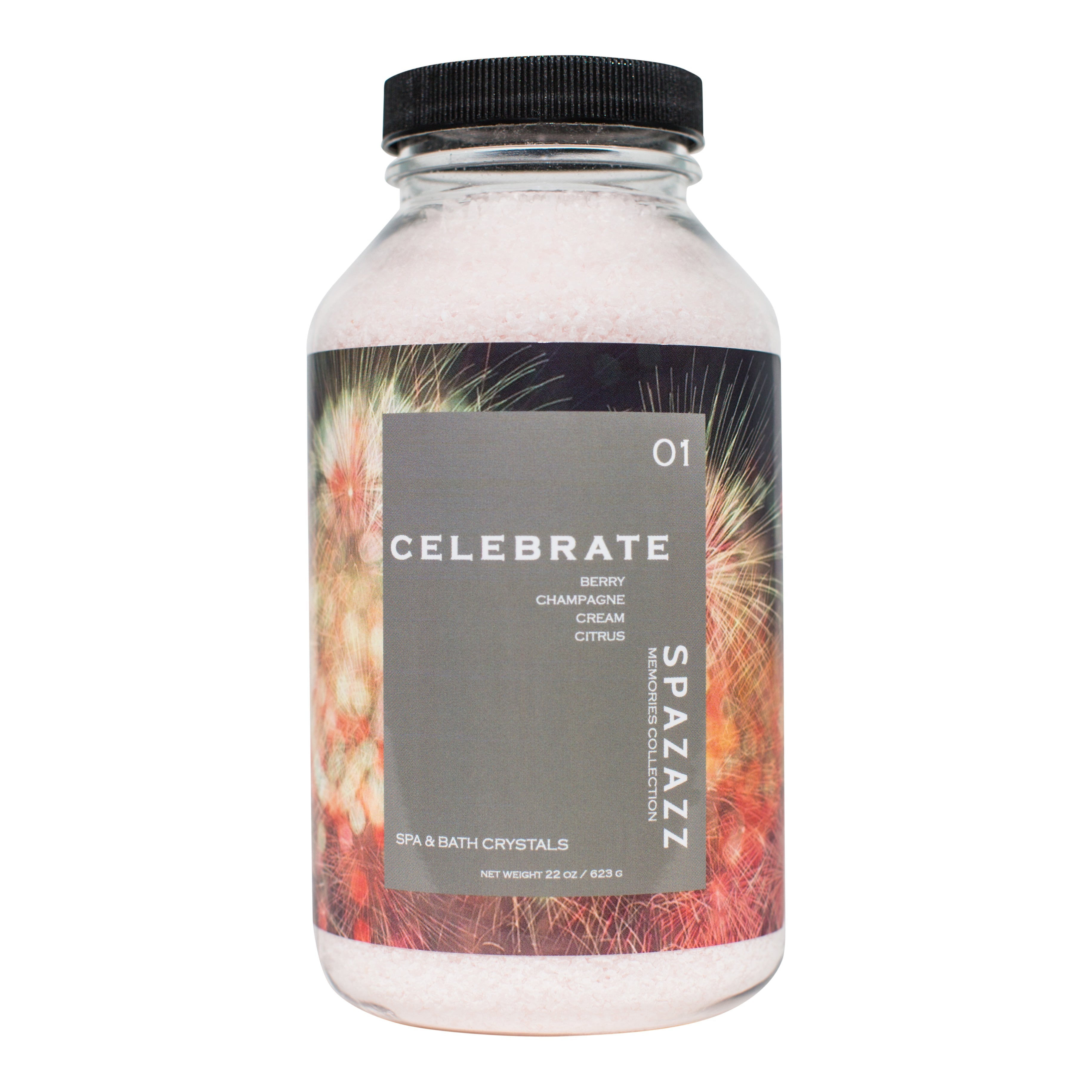 Spazazz Celebrate Berry Champagne Cream and Citrus Memories Crystals for Soothing Spa Experience