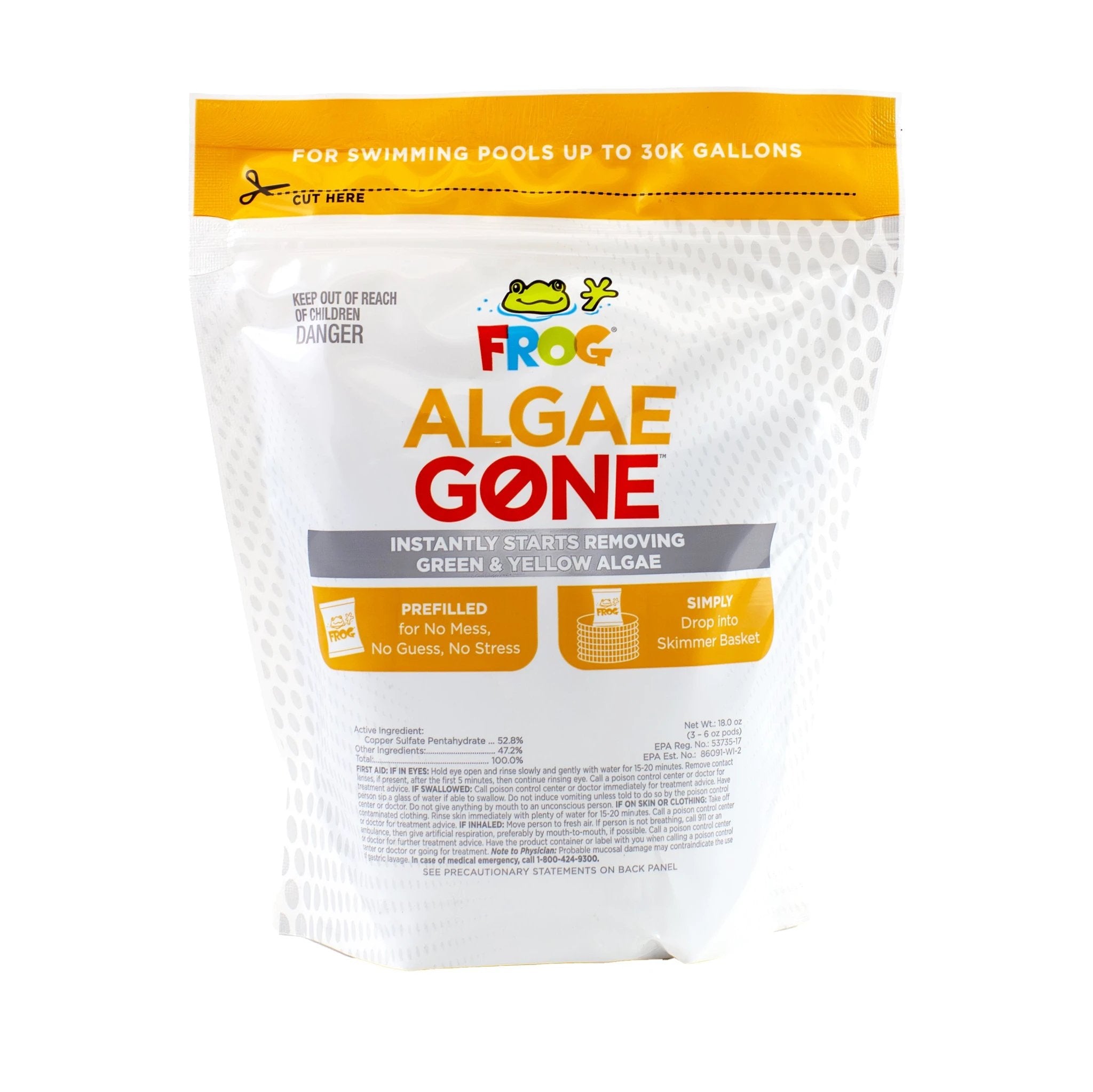 Frog Algae Gone Pool Algaecide Instantly Removes Green Yellow Black Algae by Frog
