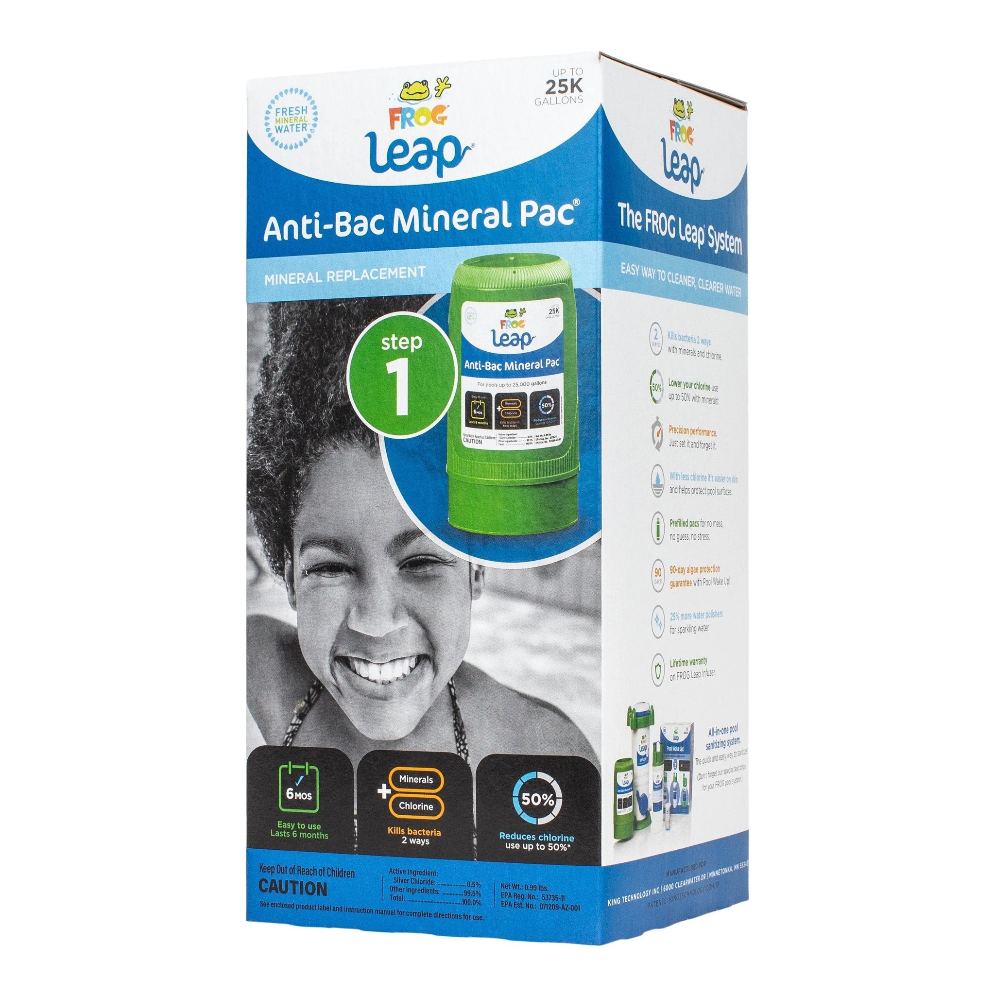 Frog Leap Anti Bac Mineral Pac Pool Sanitizer Chlorine Alternative by Frog