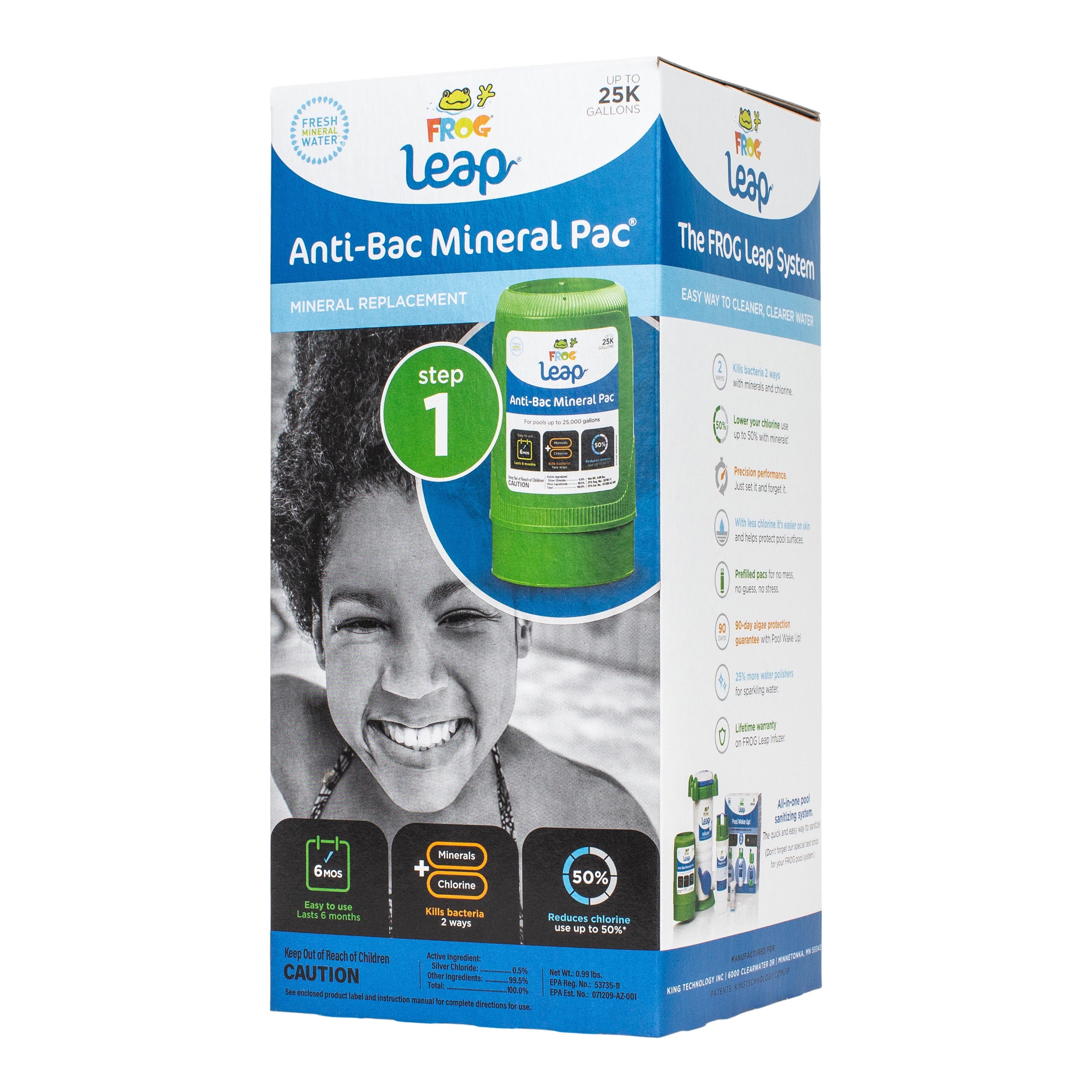 Frog Leap Anti Bac Mineral Pac For Cleaner Pool Water