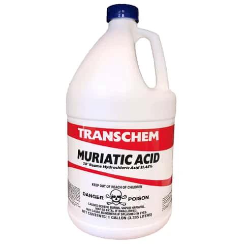 Transchem Muriatic Acid 1 Gallon For Pool PH Reduction And Masonry Cleaning by Transchem