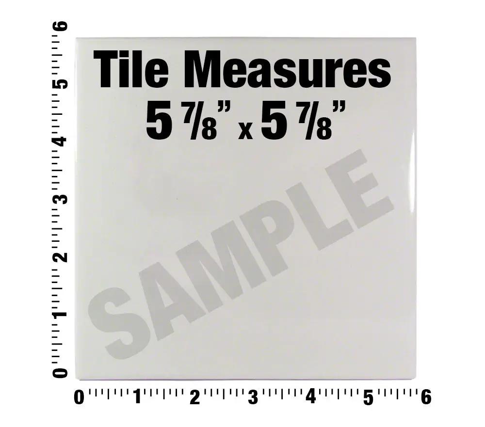IN Message Ceramic Smooth Tile Depth Marker 6 Inch x 6 Inch with 4 Inch Lettering by Inlays