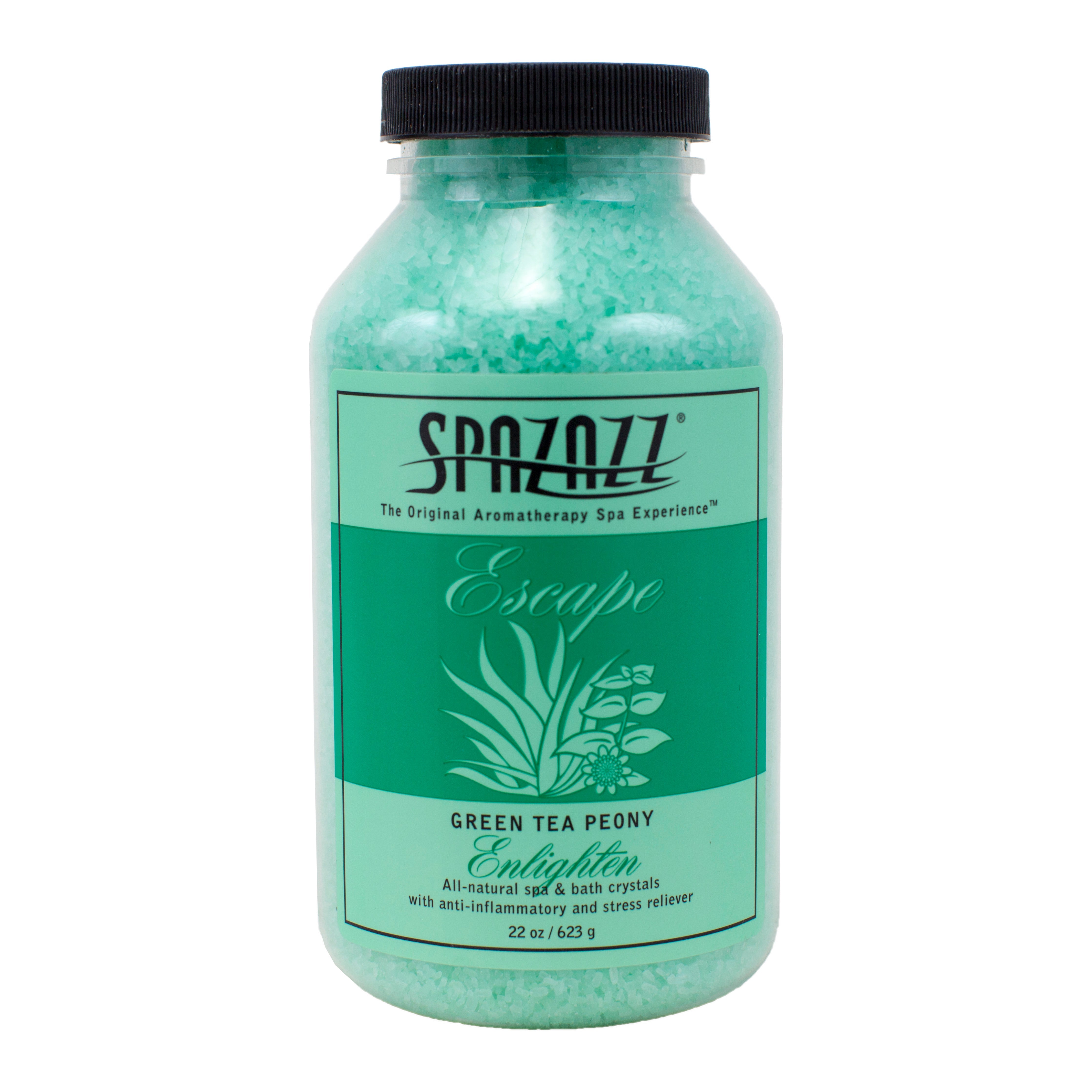 Spazazz Green Tea Peony Crystals for Relaxation and Calm Spa Experience
