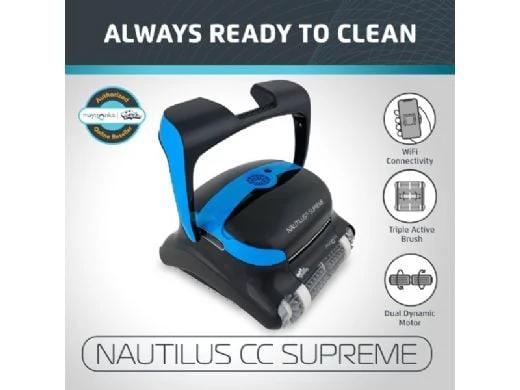 Maytronics Dolphin Nautilus CC Supreme WiFi Connected Robotic Pool Cleaner with Caddy | 99991083-CADDY by Maytronics