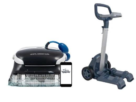 Maytronics Dolphin Explorer E25 Inground Robotic Pool Cleaner with Caddy | 99996406-XPI-KIT by Maytronics