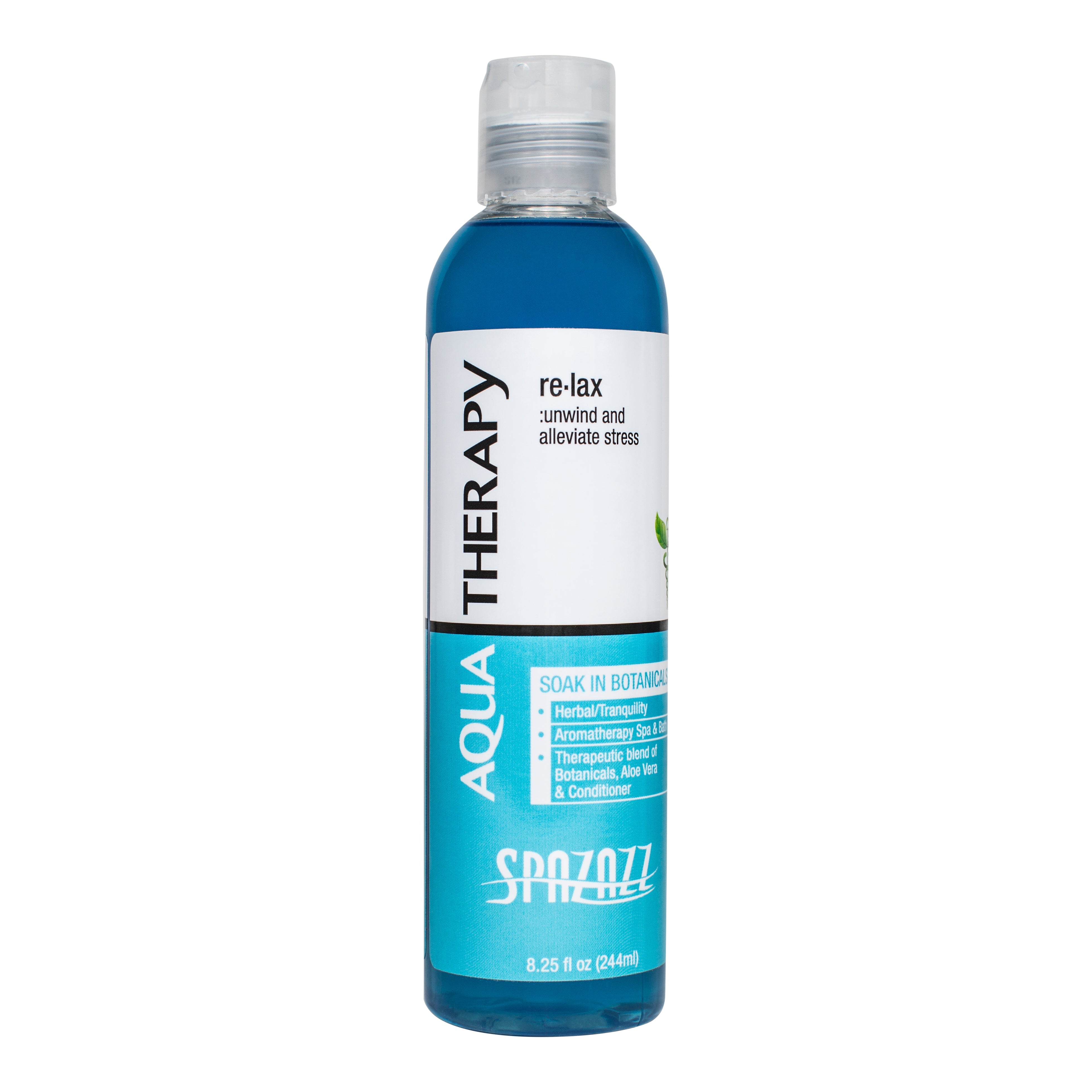 Spazazz Aqua Therapy Re-Lax Herbal Tranquility Elixir for Skin Hydration and Wellness