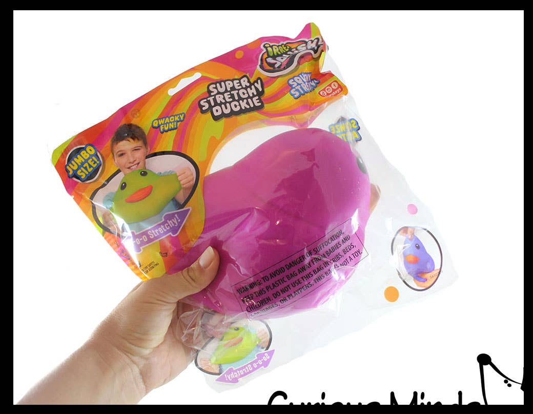 Jumbo Ducky Stress Toy Filled With Doh In Bright Colors