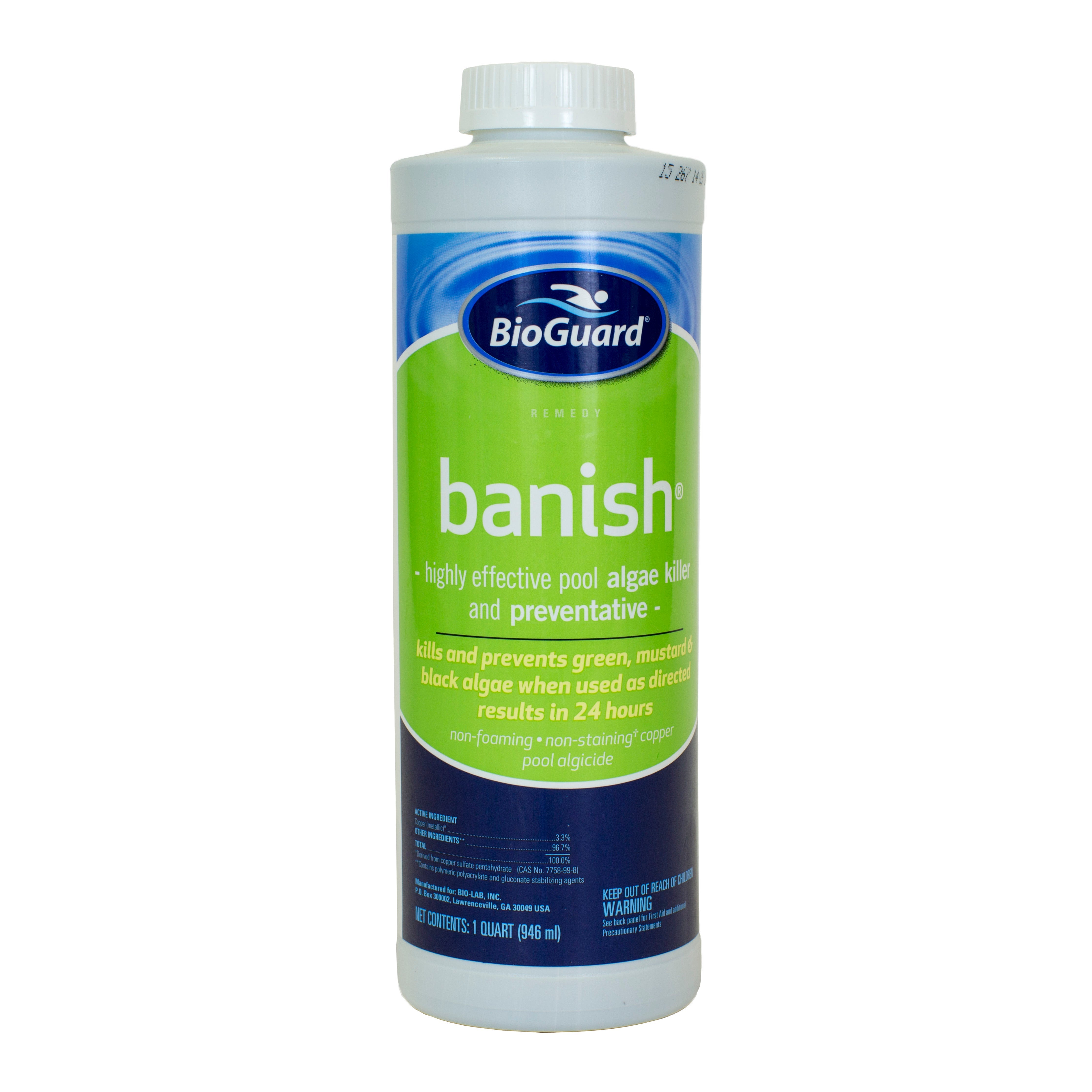 BioGuard Banish Algae Killer Fast Acting Formula for Chlorine and Bromine Pools