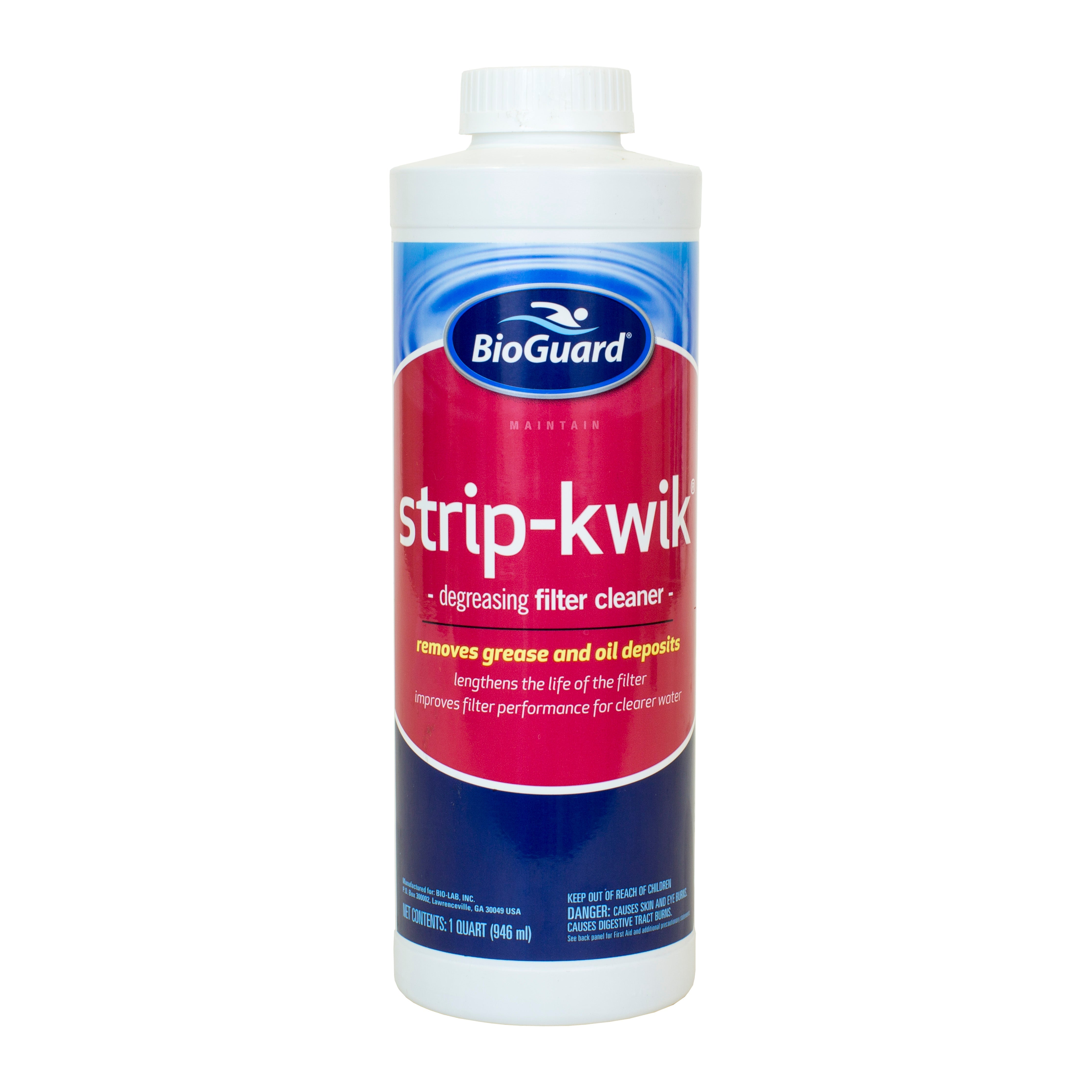 BioGuard Strip Kwik Effective Degreaser for Sand Cartridge and DE Filters