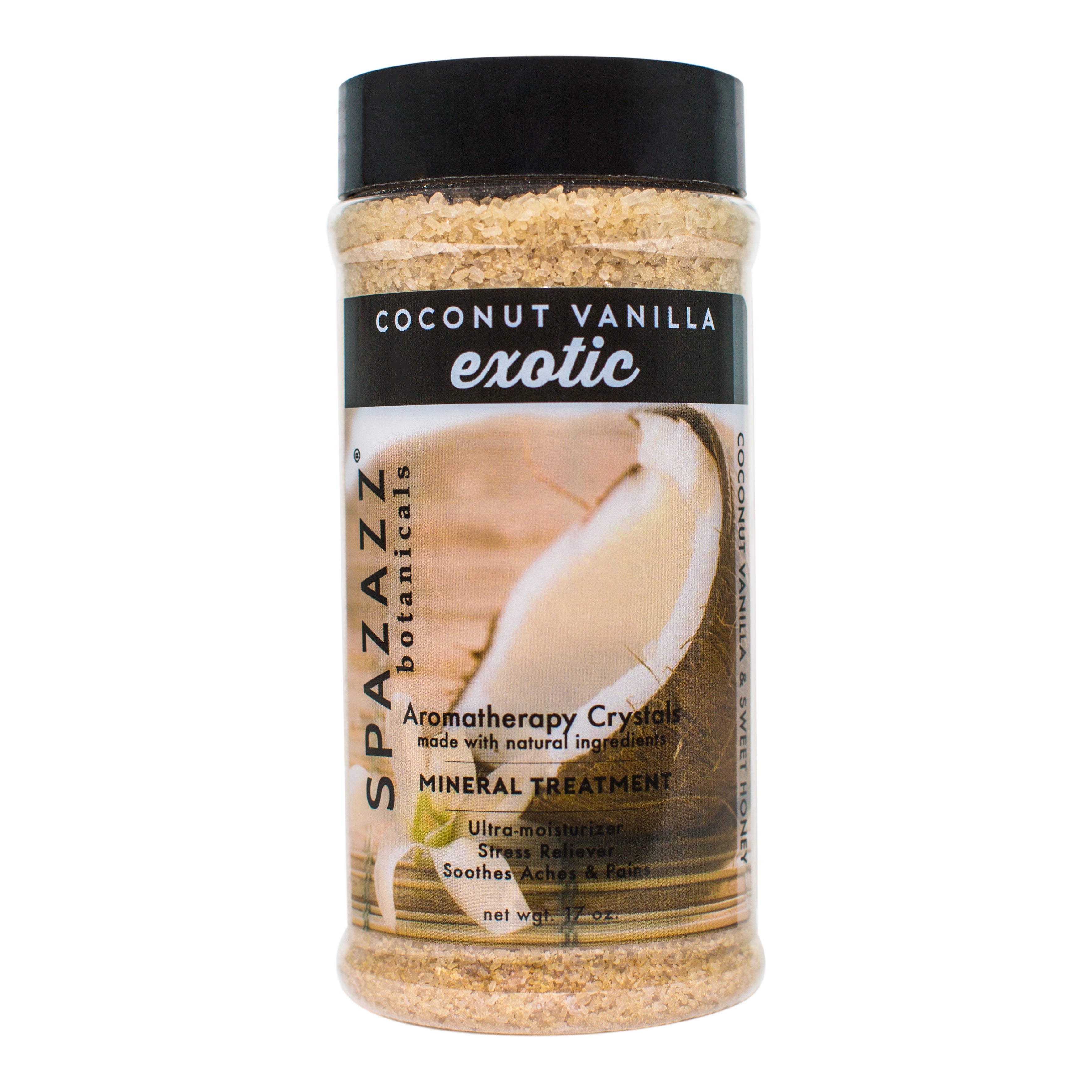 Spazazz Coconut Vanilla Exotic Aromatherapy Crystals for Stress Relief and Skin Health