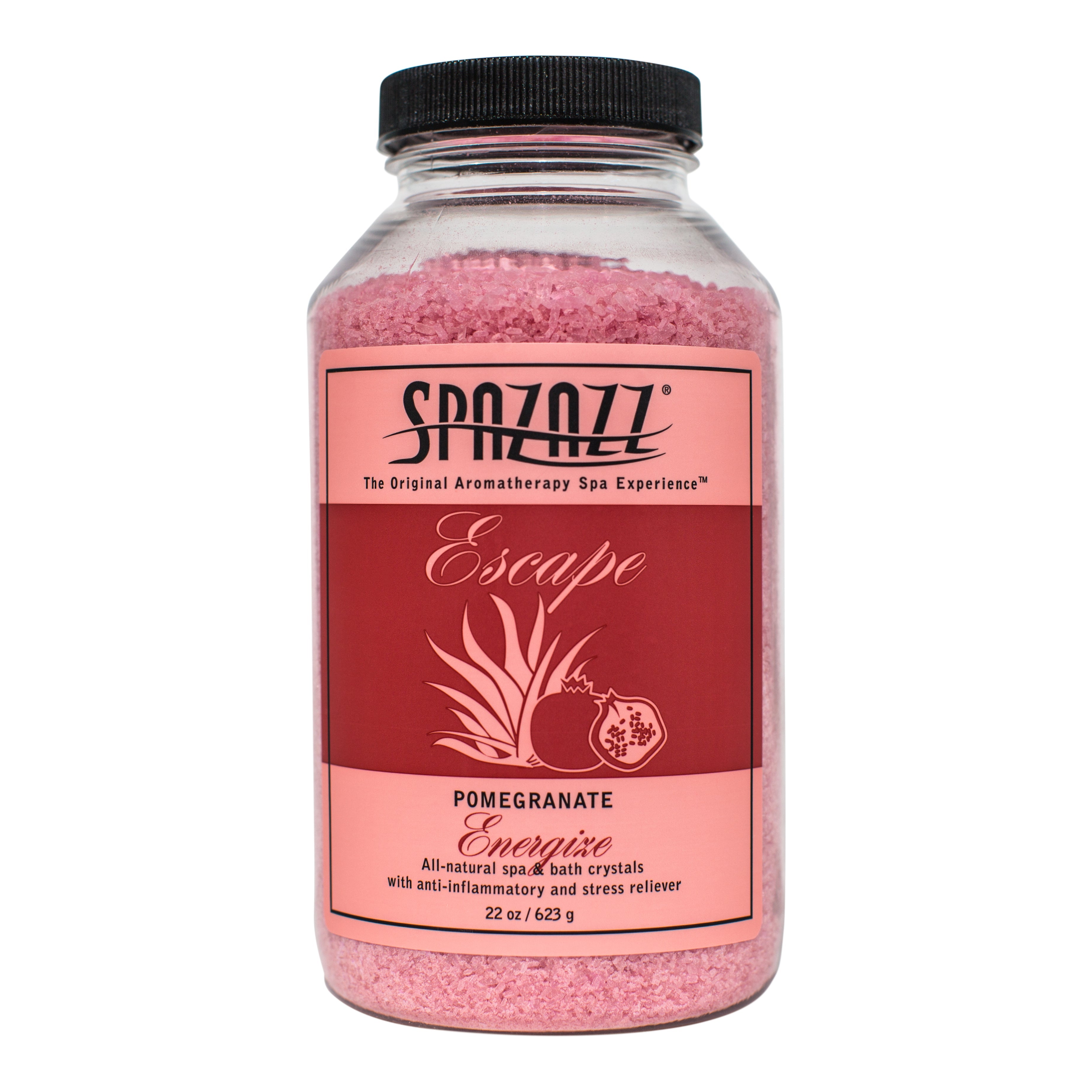 Spazazz Pomegranate Energize Crystals for Spa and Bath Bliss