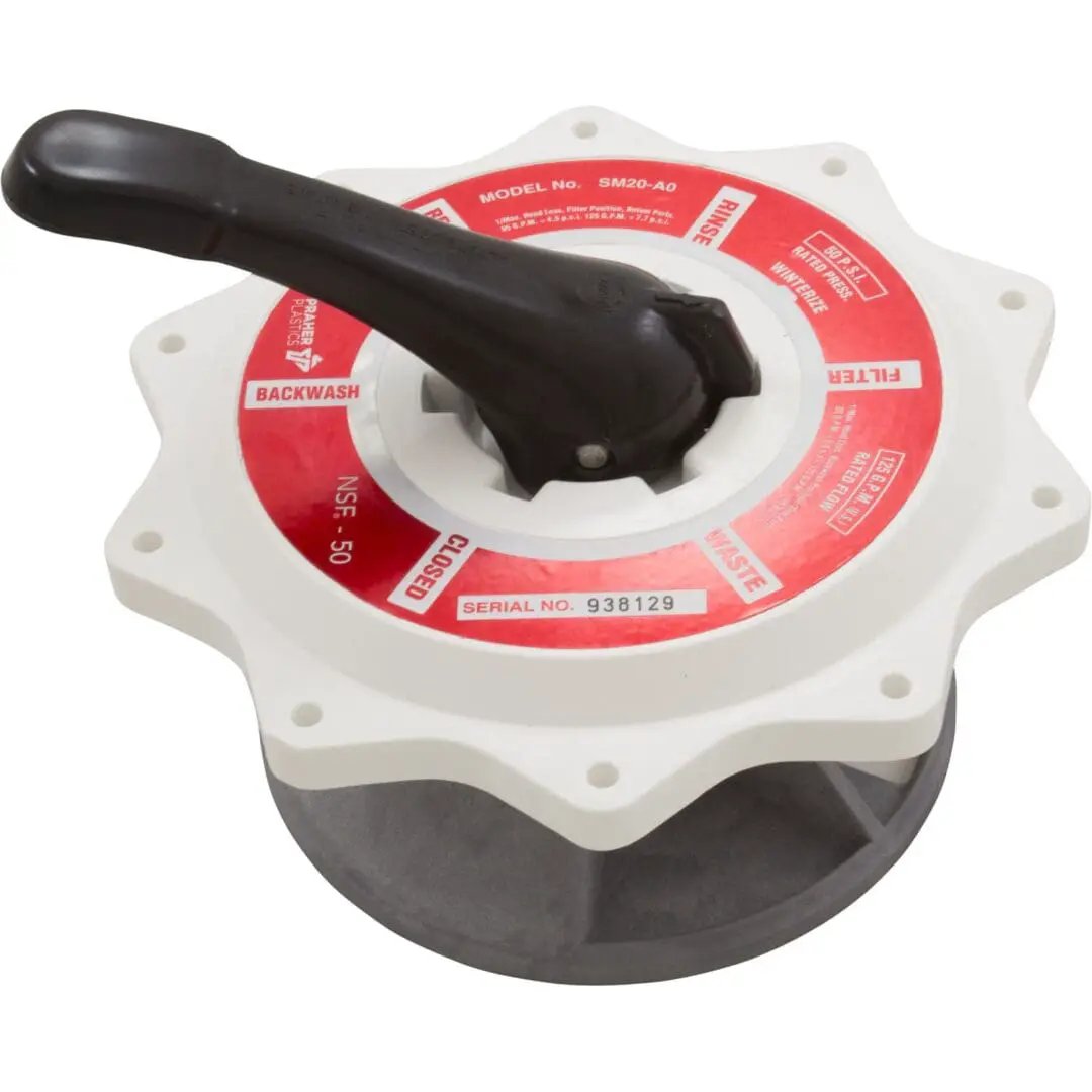 Praher Multiport Valve Top Key Cover Assembly 2" - E-50-S2 by Duckies Pool Supply