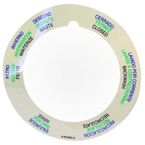 Pentair Top Mount Valve Label 272599 by Pentair