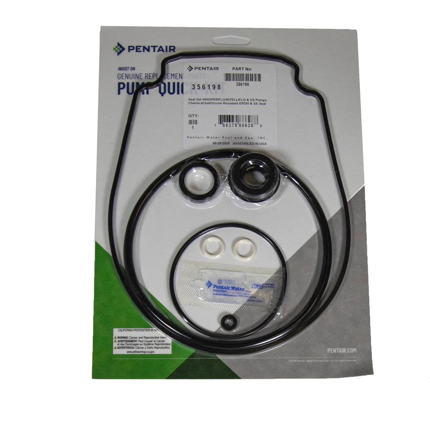Pentair Pump Seal Quick Kit 356198 by Pentair