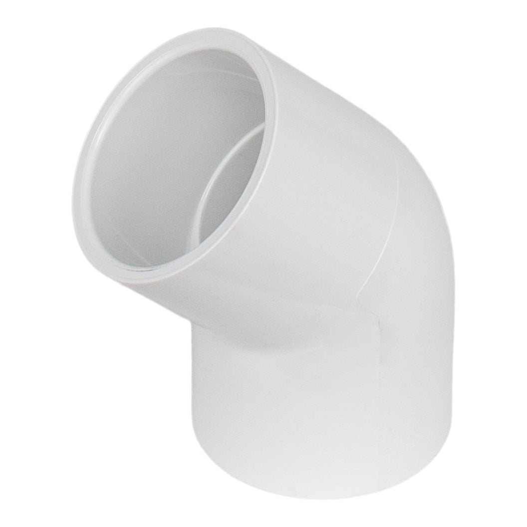 WestLake Pipe & Fittings 417015 1-1/2 Inch PVC 45 Degree Elbow Socket Schedule 40 Pool Plumbing Replacement Part