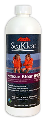 SeaKlear 1010300 Rescue Klear Swimming Pool Water Natural Clarifier Quart Bottle|B008UMELBY