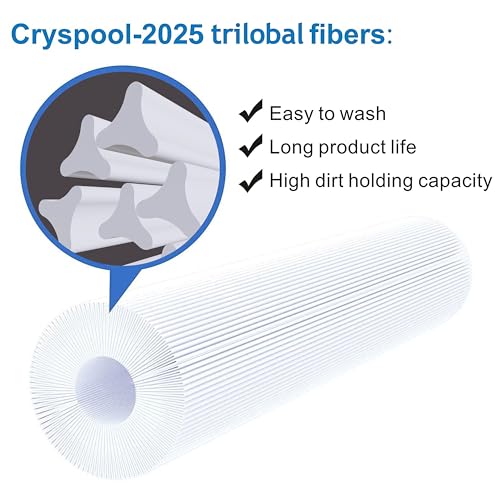 Cryspool® C100S Filter Compatible with CX100XRE, C100S, SwimClear C100S, PA100S, C-9440, 100 Sq. Ft Pool Filter Cartridge, 1 Pack|B09YDFPY94