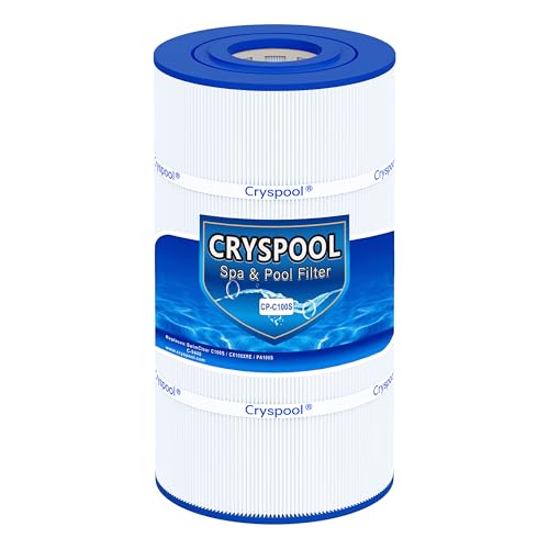 Cryspool® C100S Filter Compatible with CX100XRE, C100S, SwimClear C100S, PA100S, C-9440, 100 Sq. Ft Pool Filter Cartridge, 1 Pack|B09YDFPY94