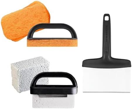 BLACKSTONE 5060 Professional 8-Piece Griddle Cleaning Kit, Stainless Steel, Black by BLACKSTONE