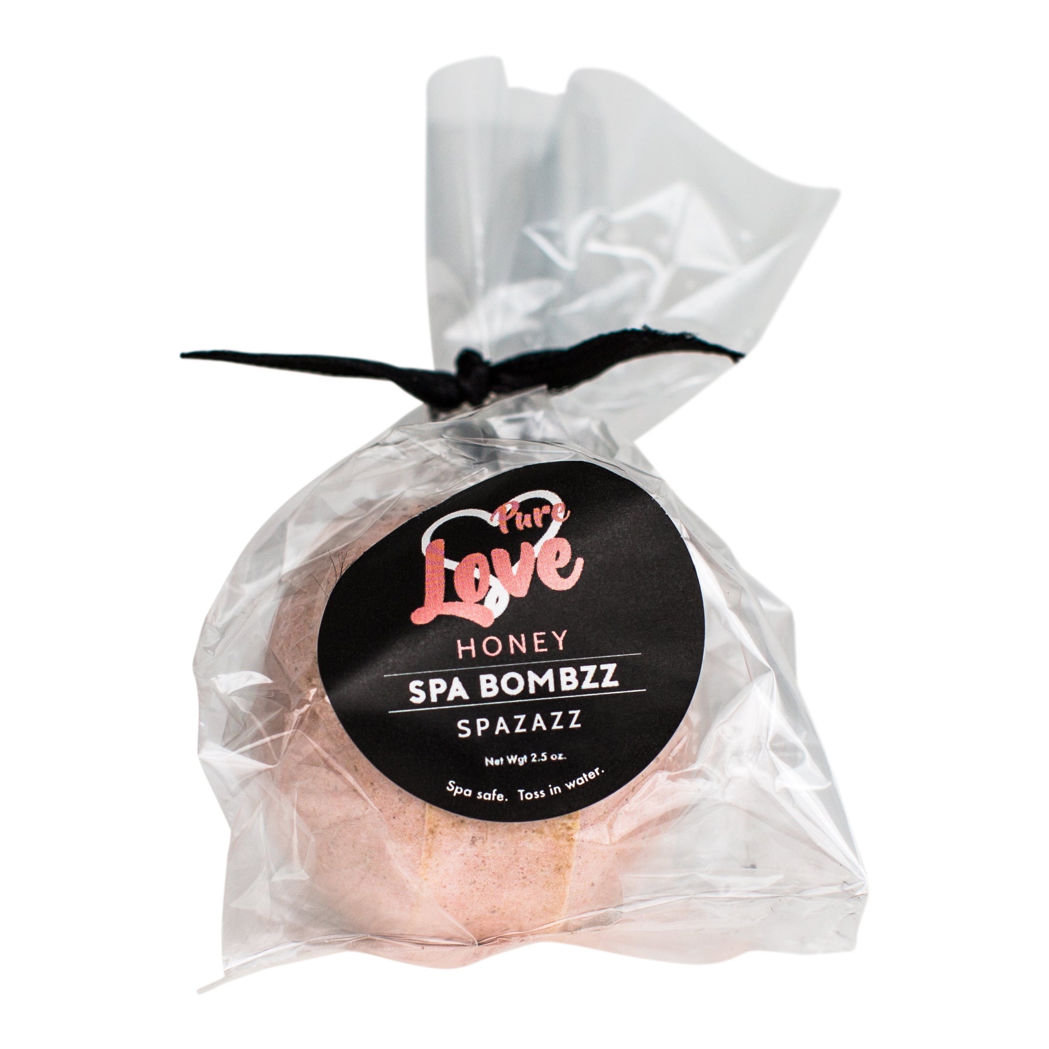 Spazazz Spa Bombzz Pure Love Honey Scented Bath Bombs for Relaxation and Invigoration