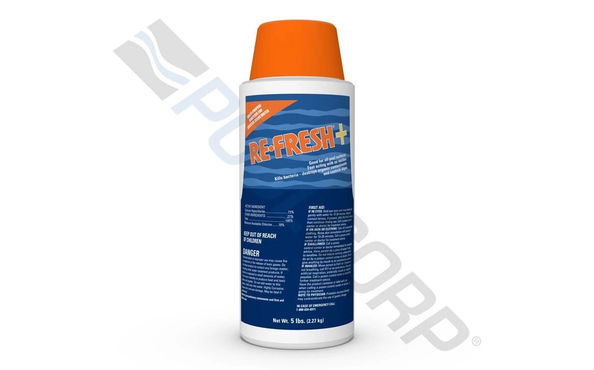 Refresh+ 5 lbs 73% Calcium Hypochlorite Granular Shock Treatment Bottle by RE-FRESH