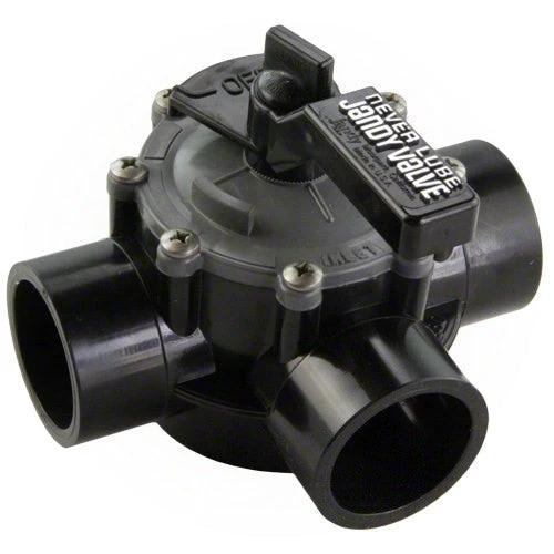 Jandy 1.5" - 2" Never Lube 3-Port Valve 4945 - Internal and External Stops by Zodiac
