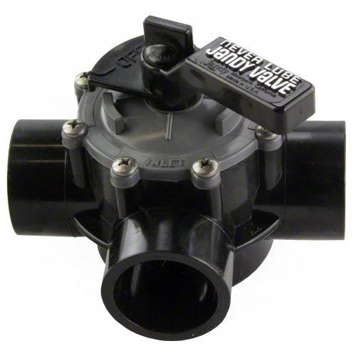 Jandy 1.5" - 2" Never Lube 3-Port Valve 4945 - Internal and External Stops by Zodiac