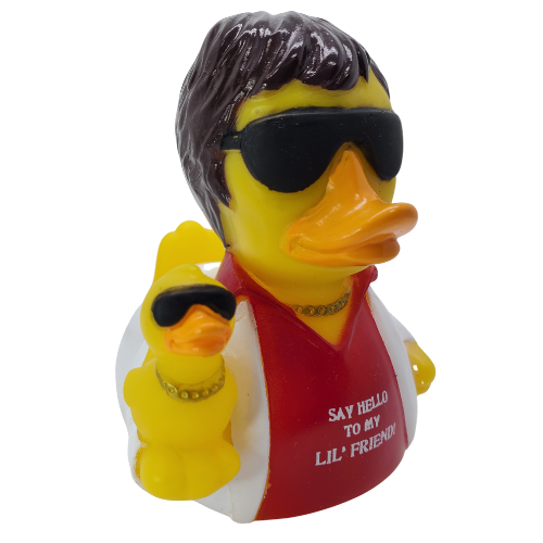 CelebriDucks Scarface Say Hello To My Lil Friend Rubber Duck