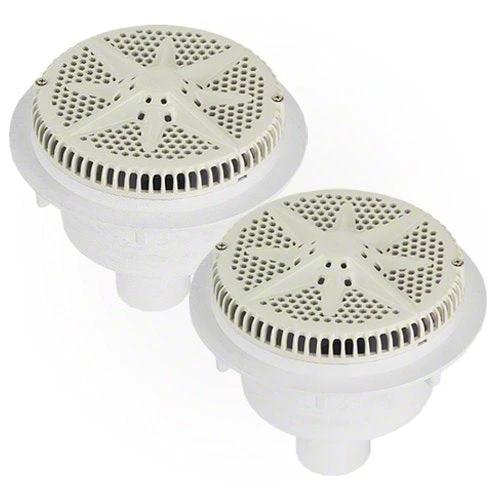 Pentair StarGuard Main Drain Complete 500120 - White - Two Pack by Pentair