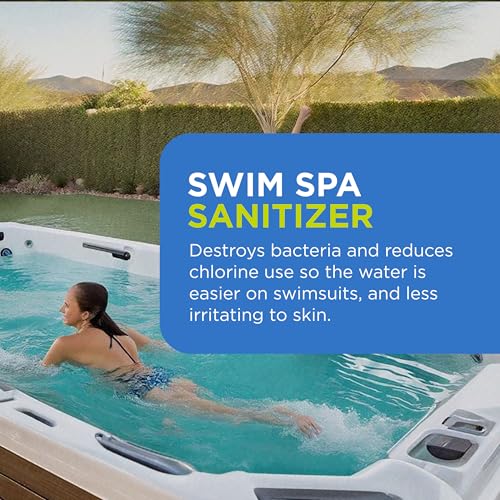 FROG @Ease Floating System for Swim Spas with 1 Pack of FROG Kick-It - Quick & Easy Self-Regulating Swim Spa Sanitizer - Swim Spa Maintenance System with Sanitizing Minerals & SmartChlor Technology|B0DQ63718M