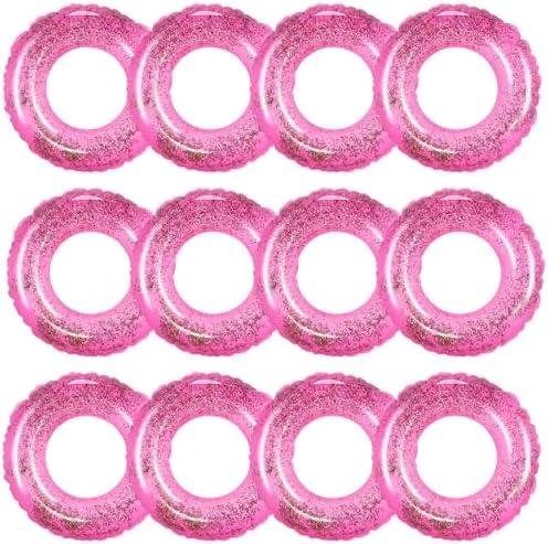 JarThenaAMCS 12Pcs Inflatable Swimming Float Toy Swim Ring Fun Pool Lounger Tube, 22.8 Inch by JarThenaAMCS