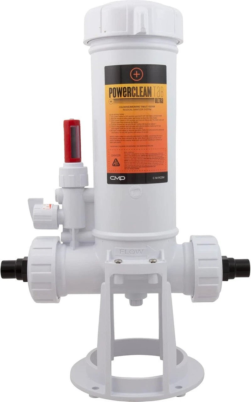 Powerclean Tab Ultra Off-Line Chlorinator with 1.5"-2" Clamp Size, Clear Glass Lid, 25280-300-000 by Custom Molded Products (CMP)