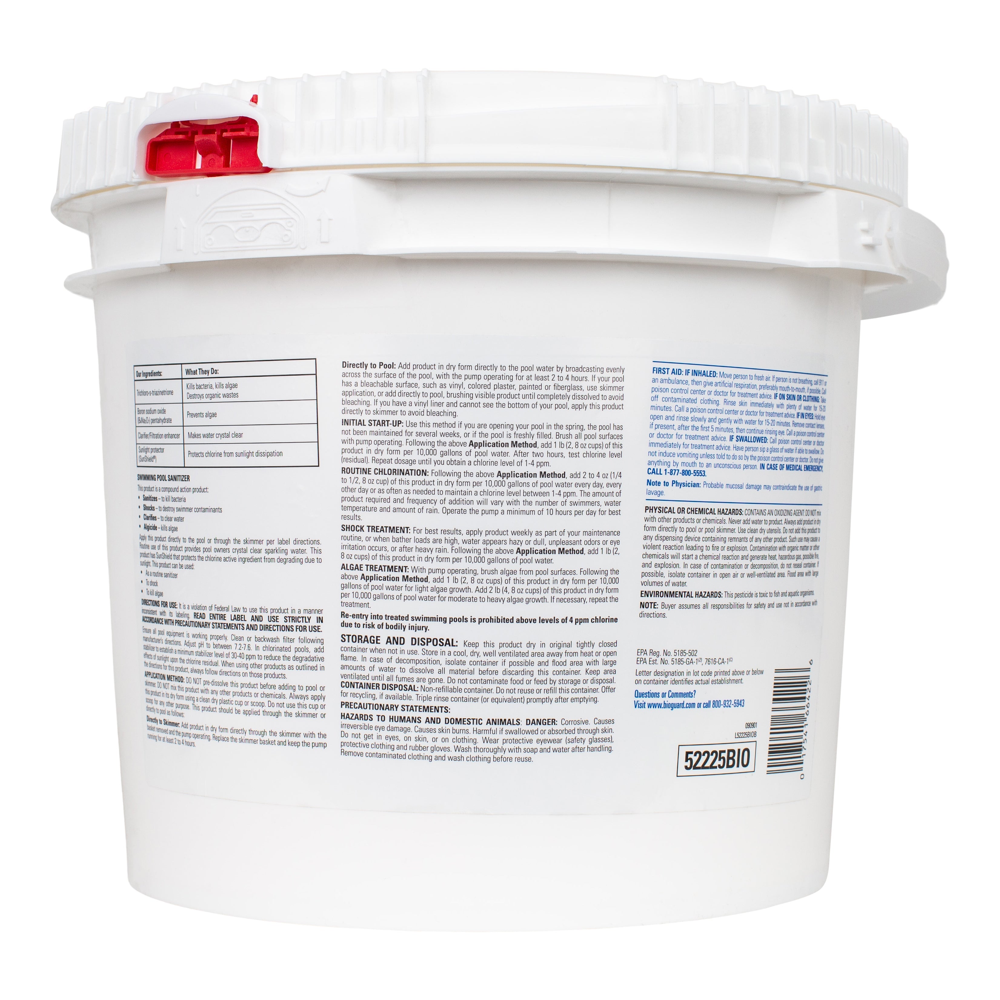 BioGuard Power Chlor Chlorinating Formula for All Pool Surfaces with Sun Shield and Algae Control