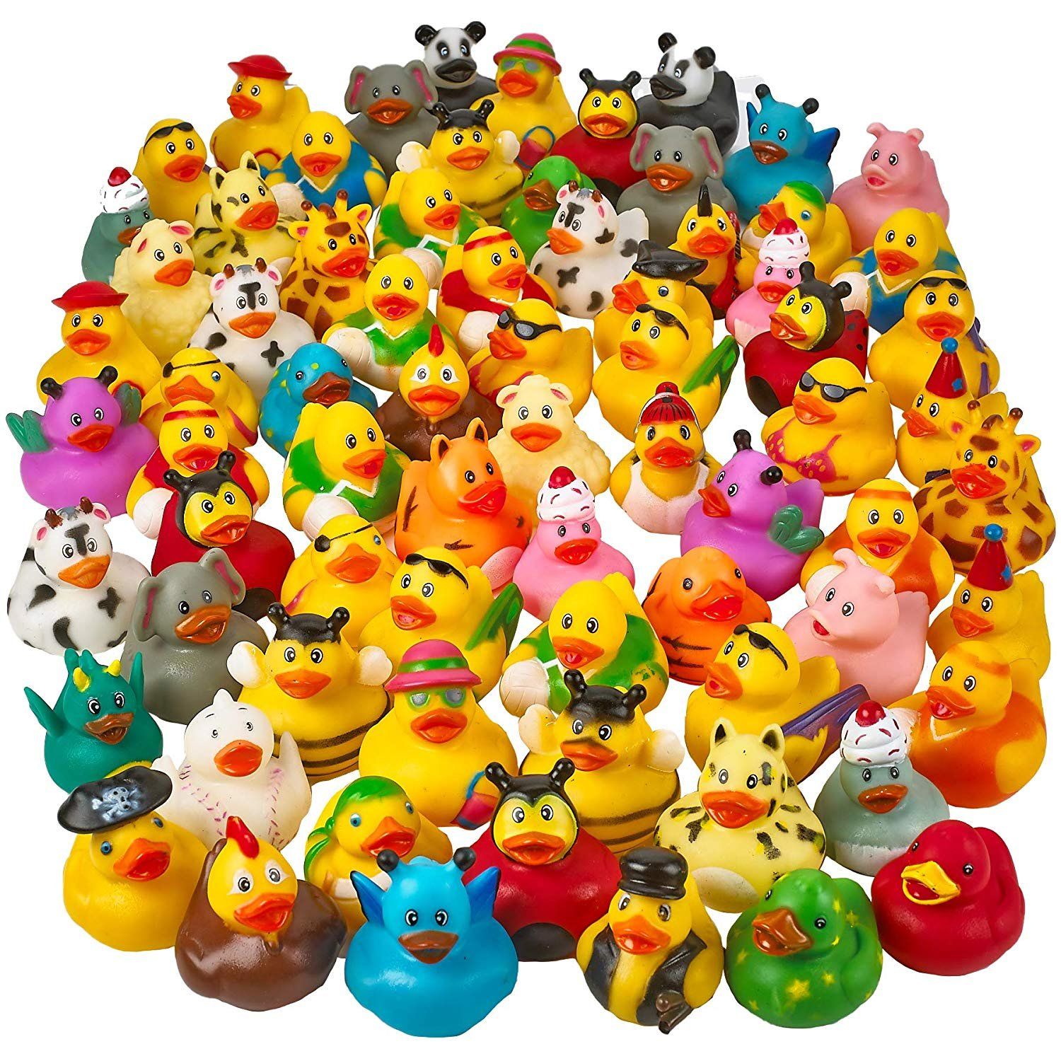 Random Assortment Rubber Ducks Set For Bath Time Fun
