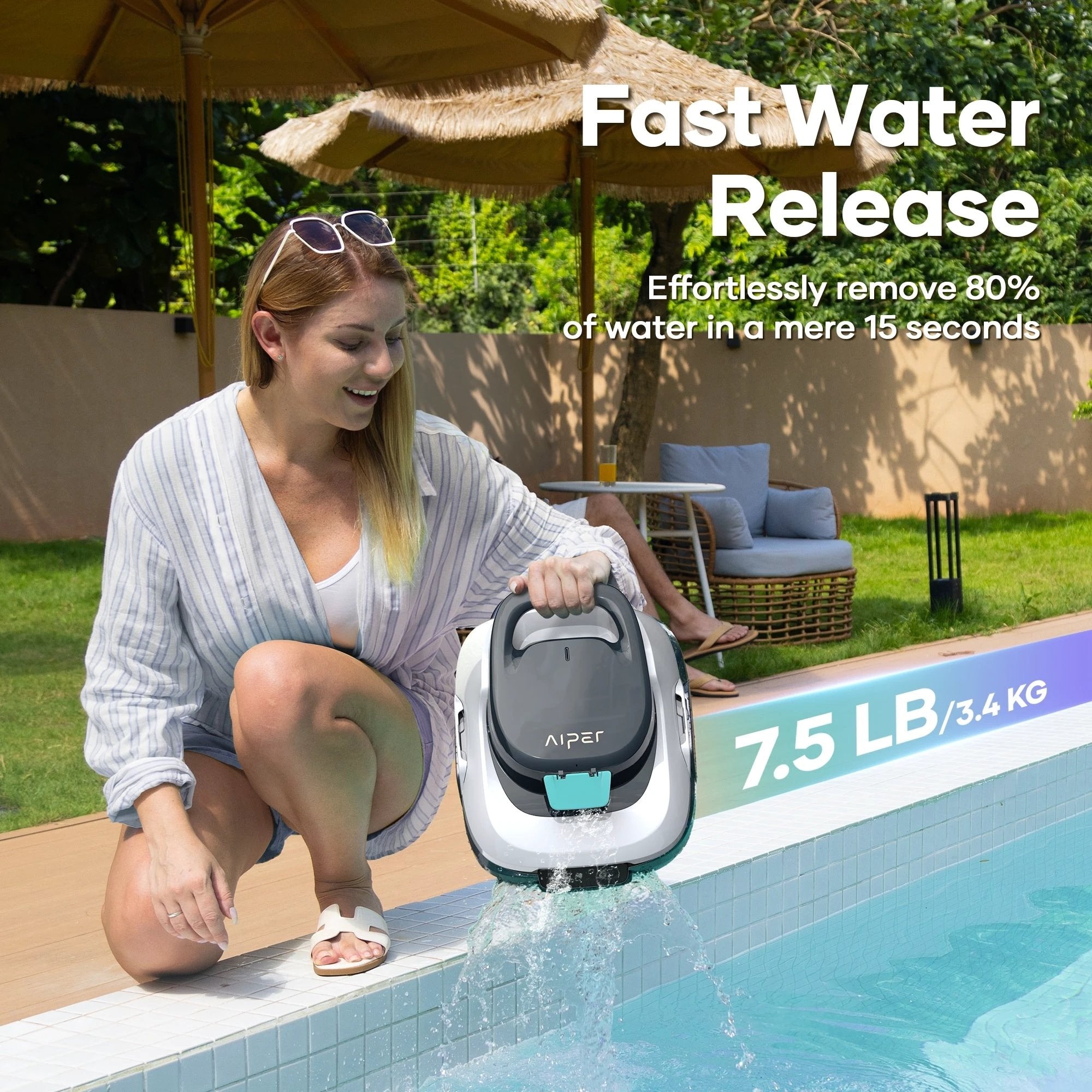 Aiper Scuba 800 Cordless 3.5-in Robotic Pool Vacuum by Duckies Pool Supply