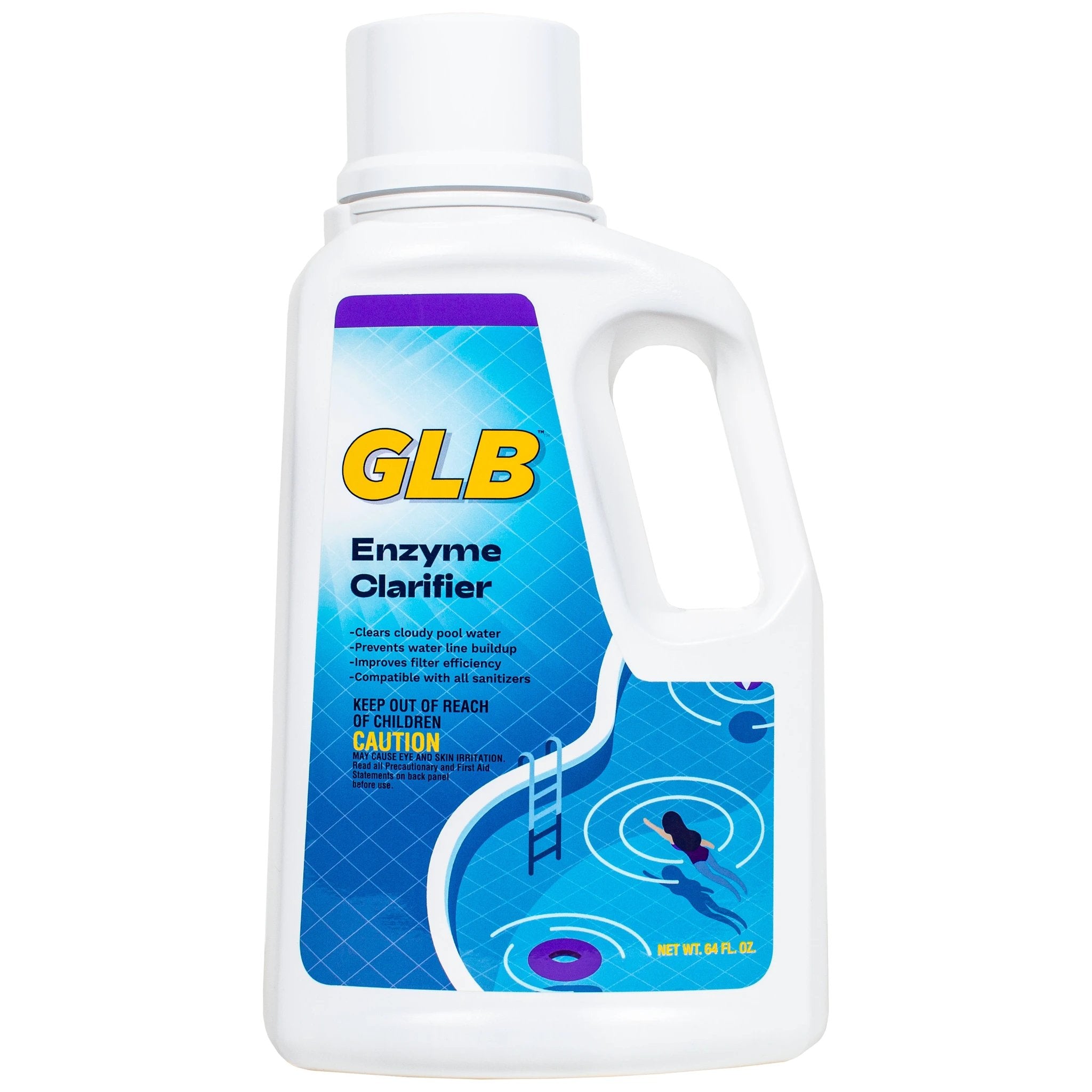 GLB Enzyme Clarifier for Cloudy Pool Water and Organic Contaminants by GLB