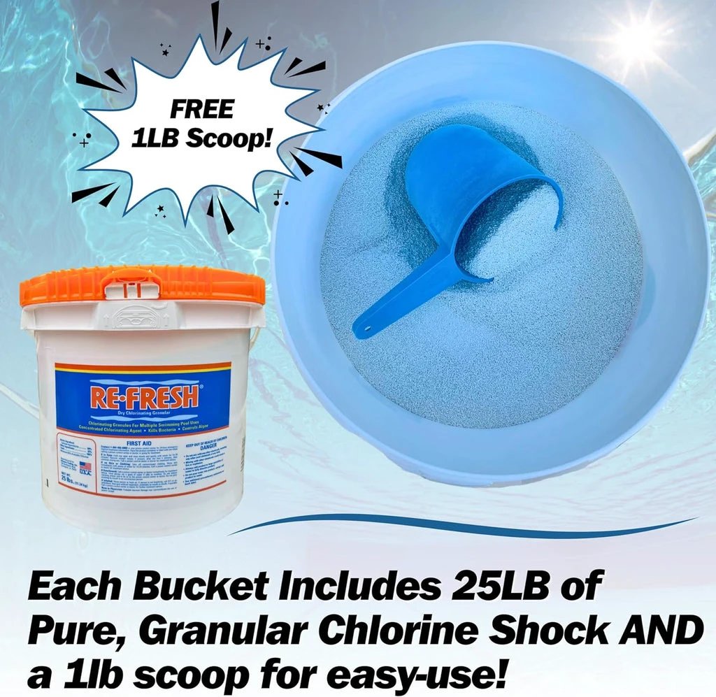 Refresh 68% Calcium Hypochlorite Granular Chlorine, 25 lb by Duckies Pool Supply