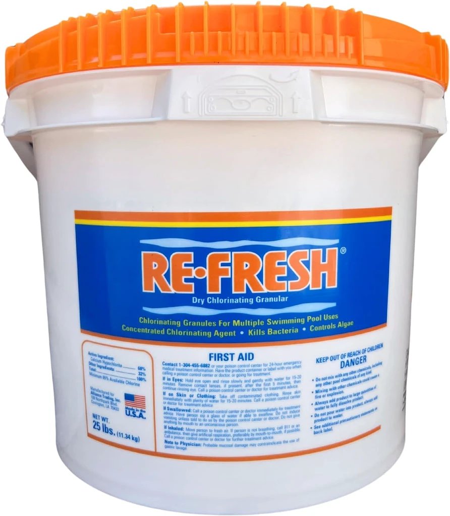 Refresh 68% Calcium Hypochlorite Granular Chlorine, 25 lb by Duckies Pool Supply