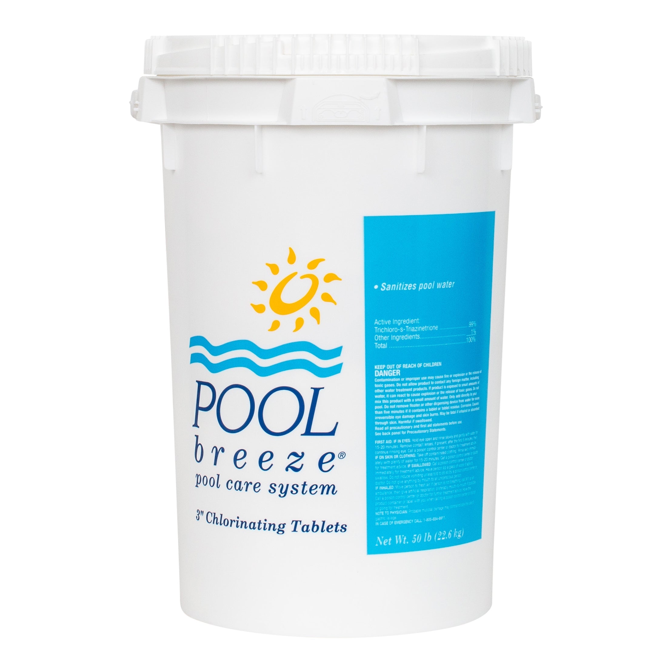 Pool Breeze 3 Inch Chlorinating Tablets For Clear Pools