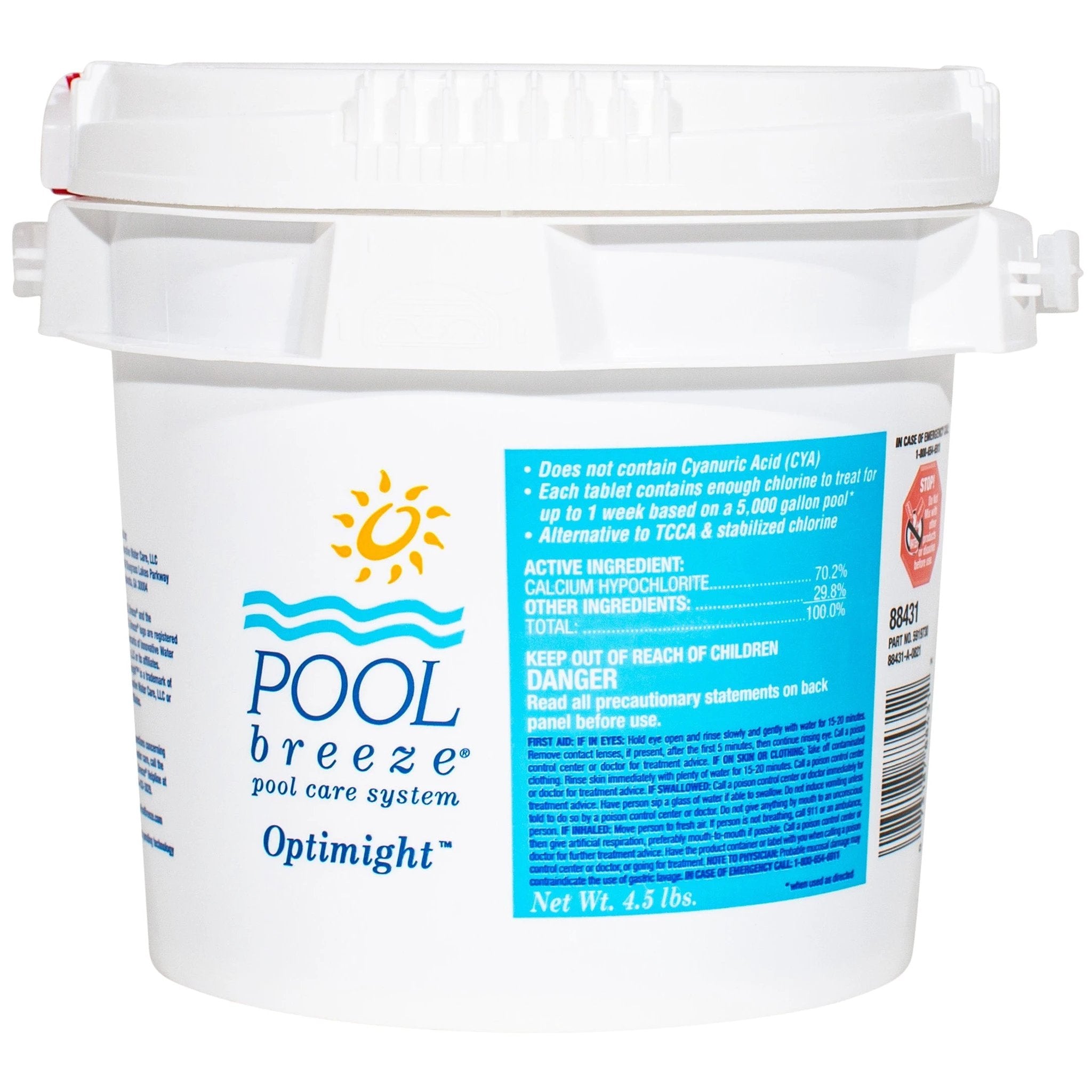 Pool Breeze Optimight Chlorine Tablets Slow Dissolving For Safe Pool Sanitation by Pool Breeze