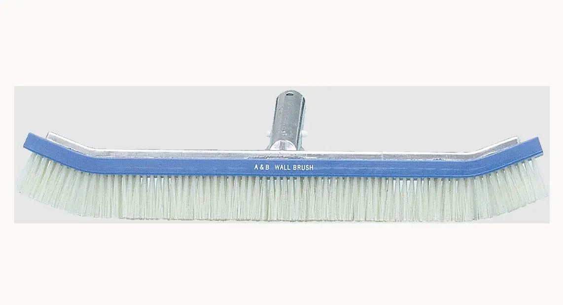 A&B Brush Curved Standard Wall White PVC Bristle, 18" | 3010 by AAMPBBrush