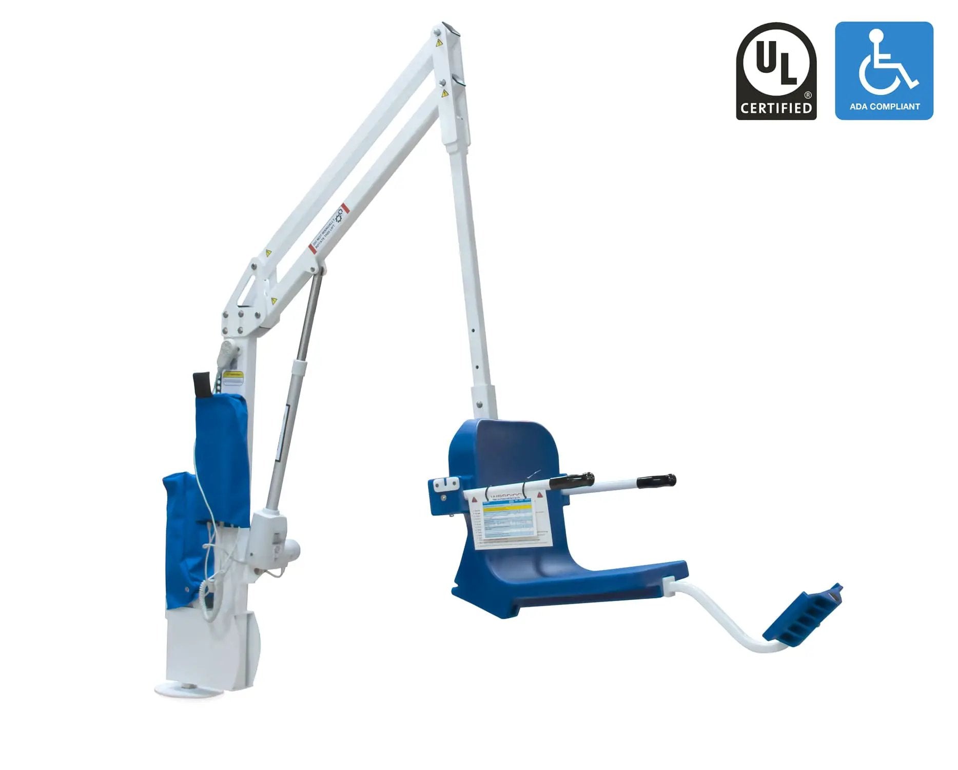 Aqua Creek Scout Excel Ada Lift 375 Lbs Capacity White/Blue Seat No Anchor | F-Sctxl by AquaCreek