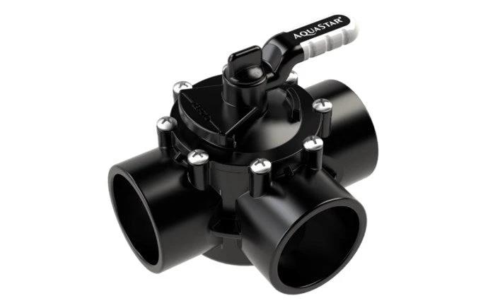 Black FlowStar® 3-Way Valve by Duckies Pool Supply