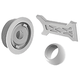 AquaStar Flush Retrofit Eyeball, White | JO101 by AquaStar
