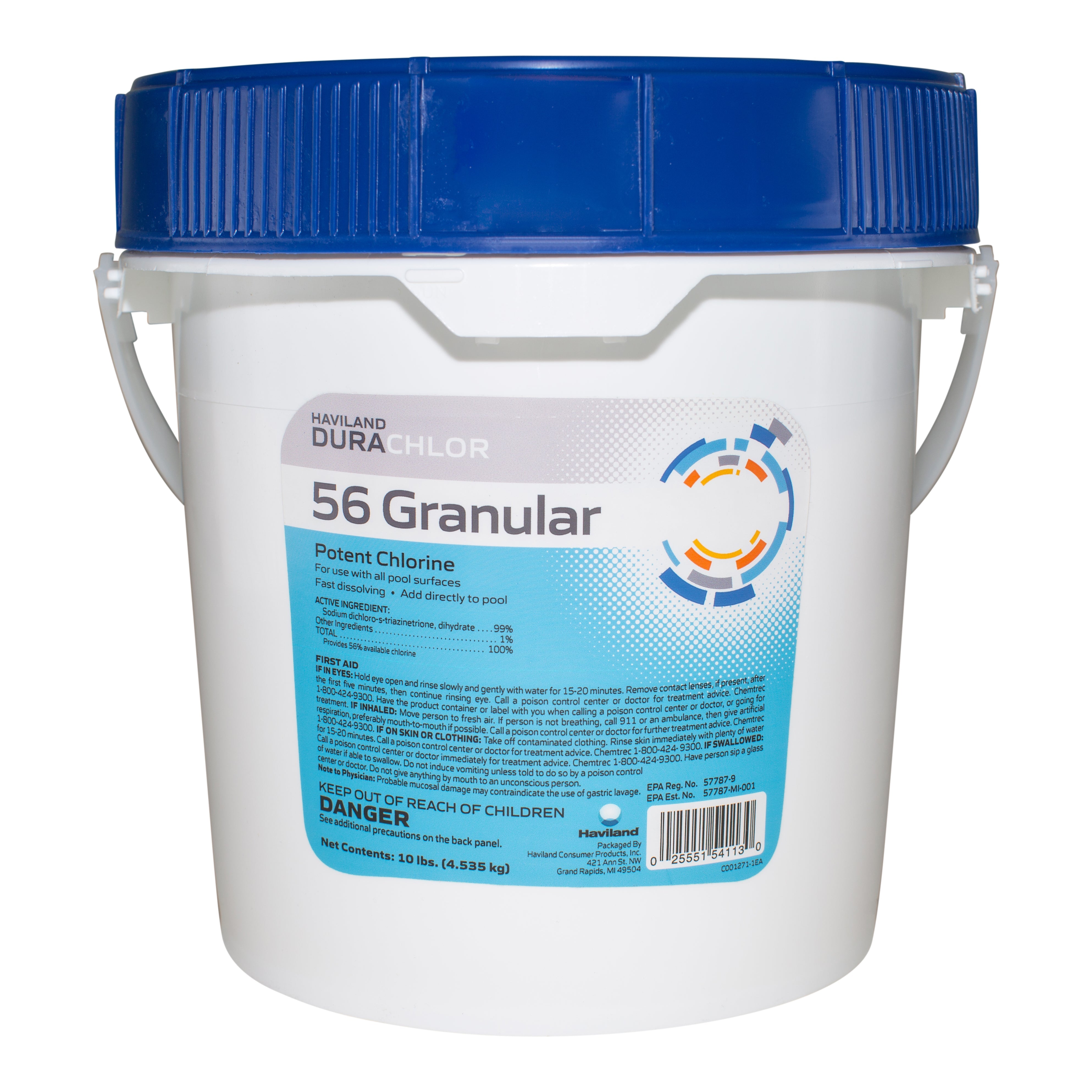 Haviland Durachlor 56 Granular Stabilized Chlorine Pool Sanitizer and Algae Eliminator