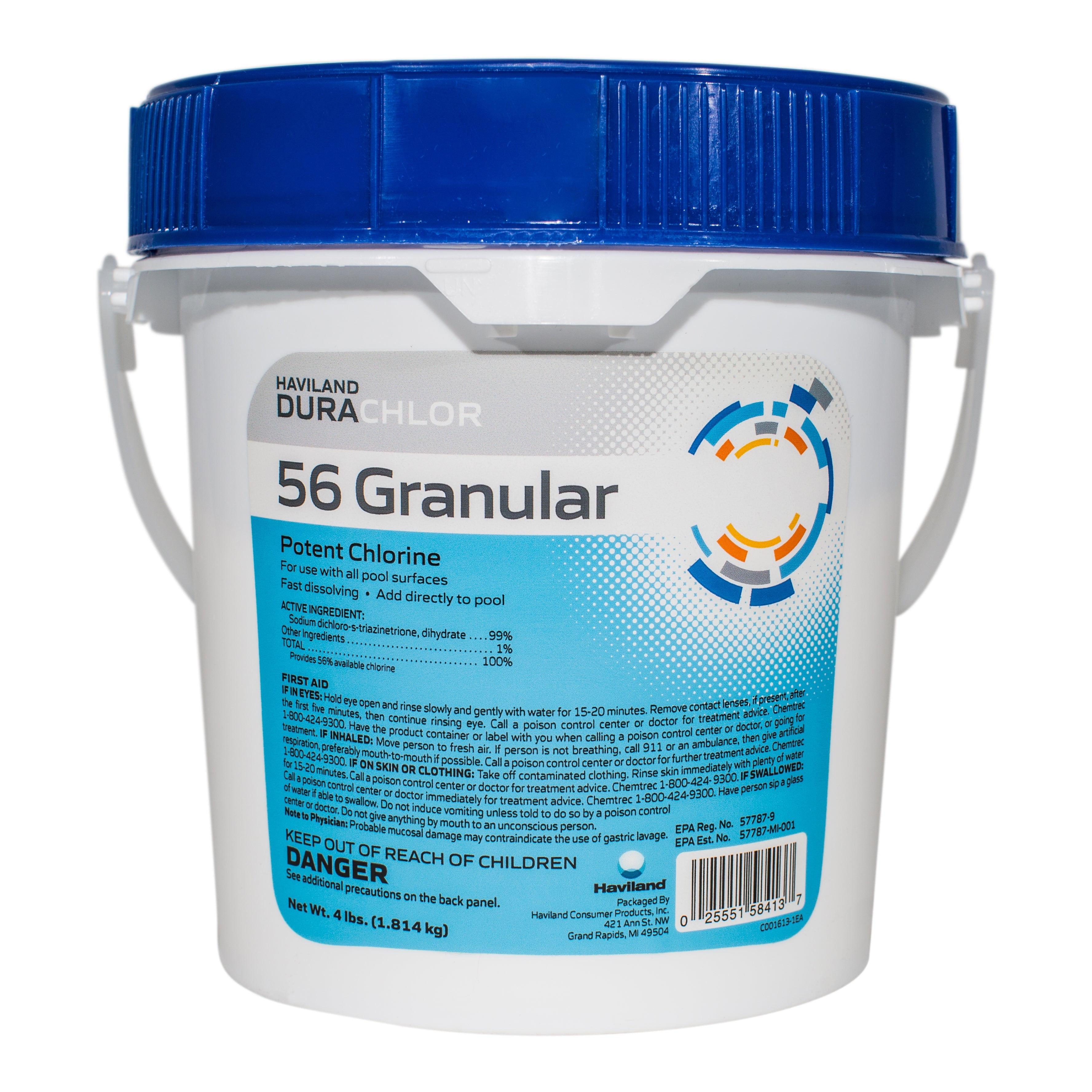 Haviland Durachlor 56 Granular Stabilized Chlorine Pool Sanitizer and Algae Eliminator