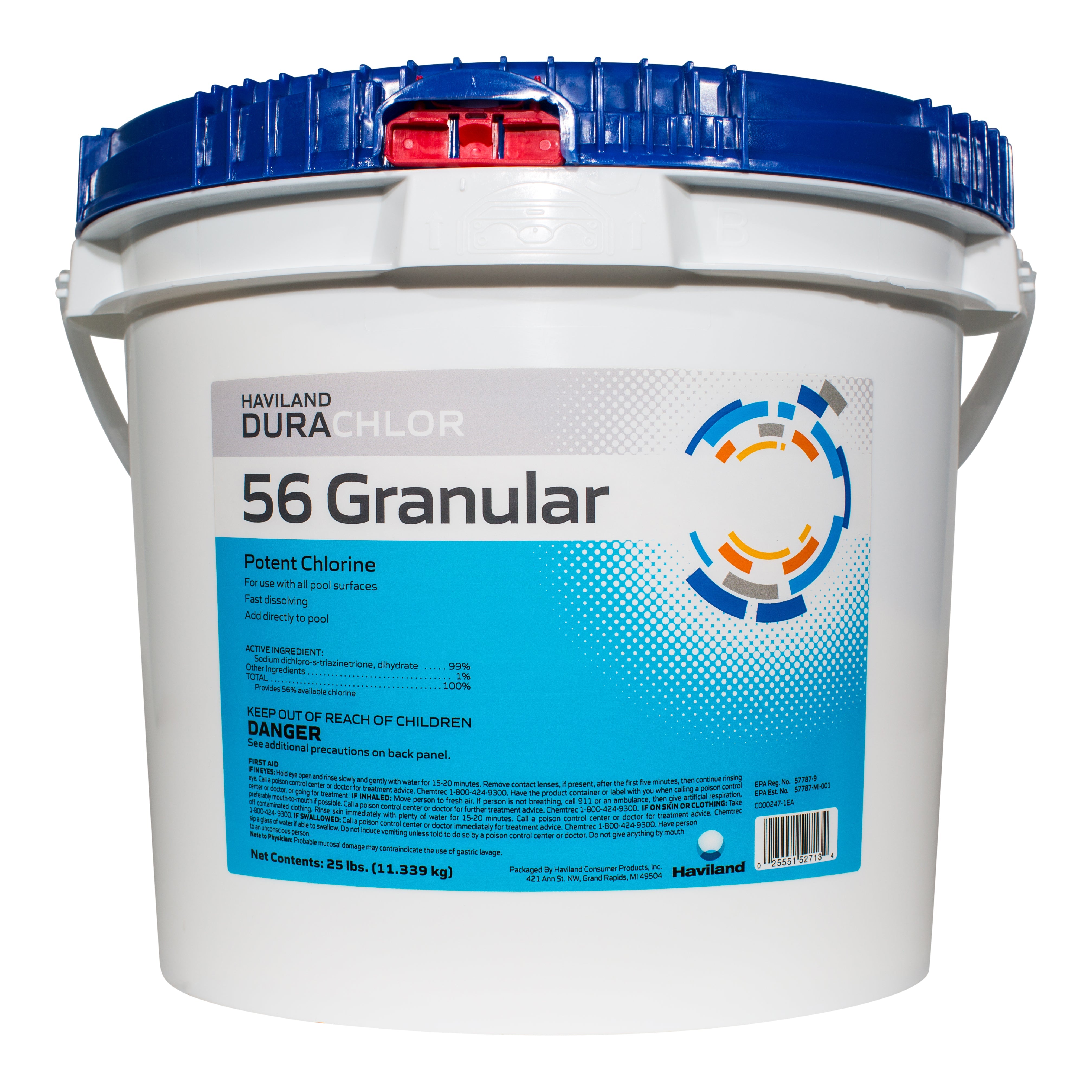Haviland Durachlor 56 Granular Stabilized Chlorine Pool Sanitizer and Algae Eliminator