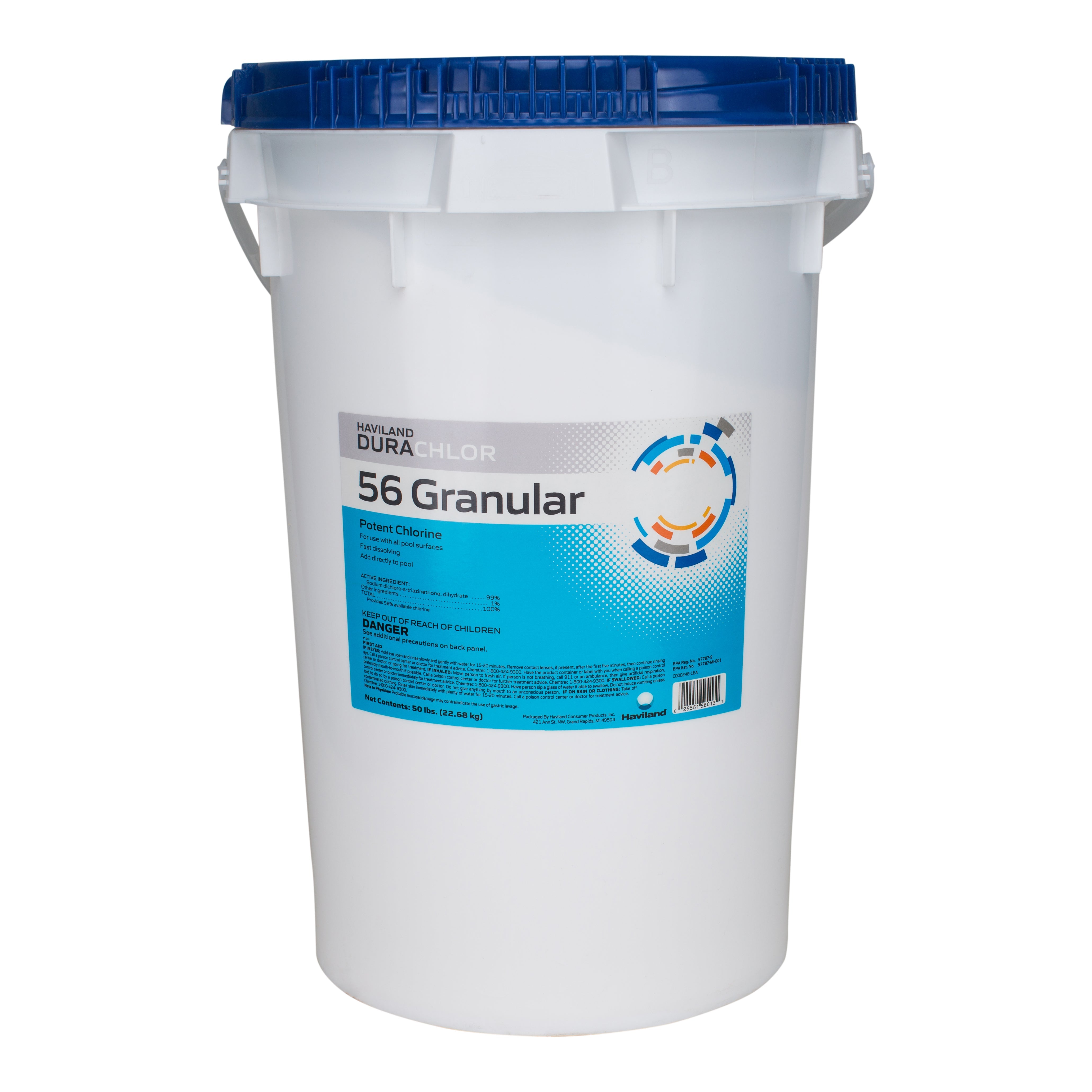 Haviland Durachlor 56 Granular Stabilized Chlorine Pool Sanitizer and Algae Eliminator