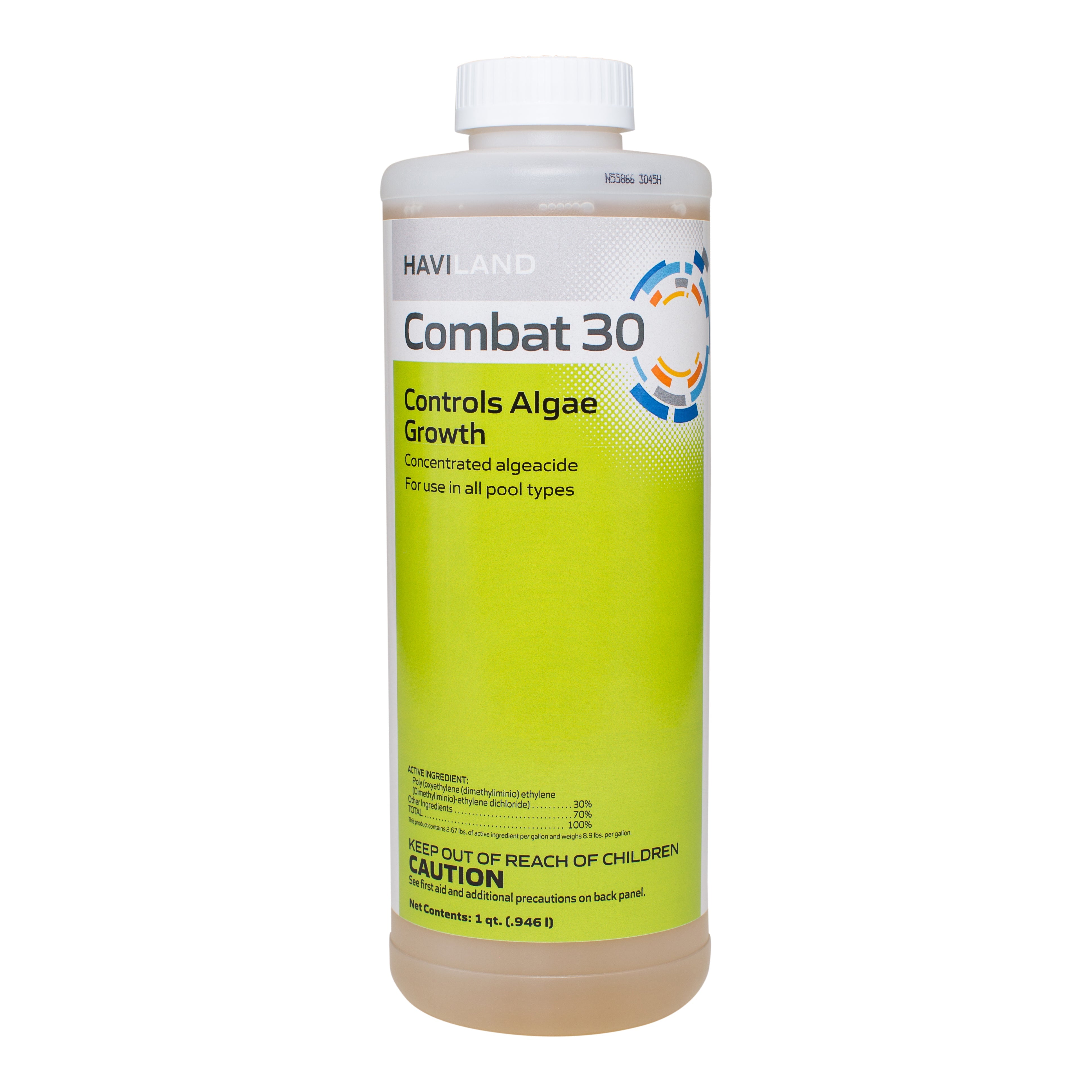 Haviland Durachlor Combat 30 Algae Control Liquid Formula for Pools Spas and Hot Tubs