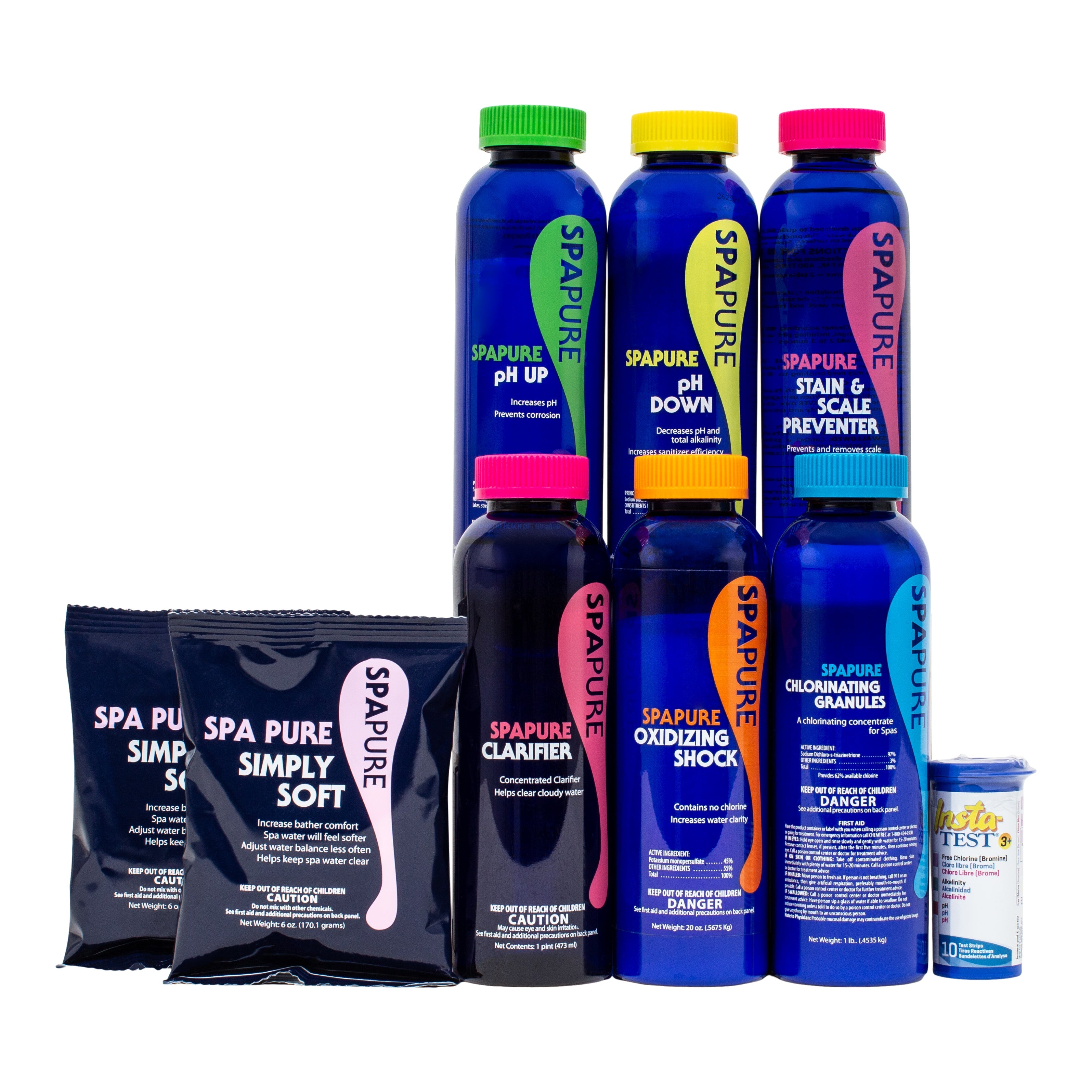 SpaPure Chlorine Complete Spa Care Kit for Crystal Clear Water